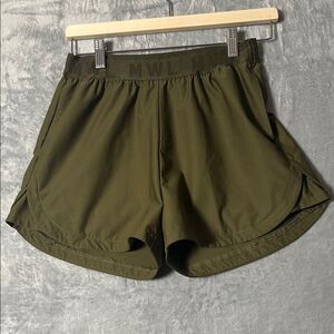 Madewell Army Green Elastic Waist Running Athletic Shorts Size Small